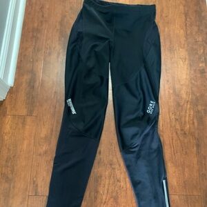 Men’s Gore wind stopper pants for biking Black Athletic Bottoms large